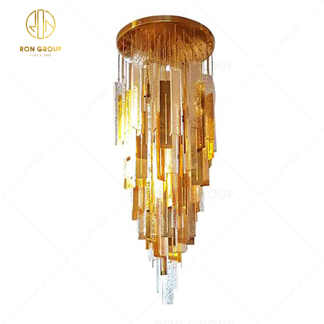 Custom Stylish Amber Crystal Chandelier Modern Chandeliers Ceiling Light Led Pendant Lamp