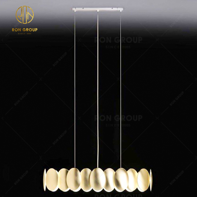 Nordic Light Modern Style Living Room Dining Room Hotel Lighting Led Pendant Lamp Golden Metal LED Hanging Light