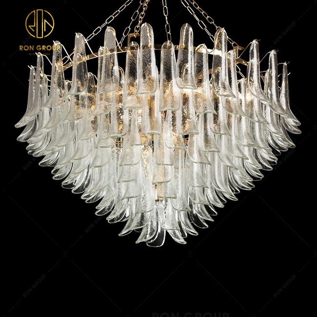 Morning Glory Piece Shape Chandelier Ceiling Light Modern Pendant Lamp Chandelier