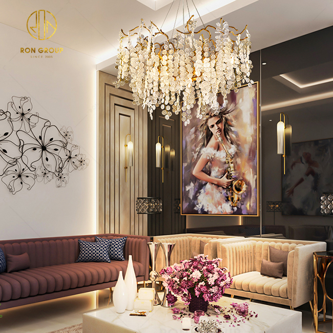 Postmodern Copper Living Room Lighting Ceiling Lamp Corridor LED Pendant Lamp For Home Decor