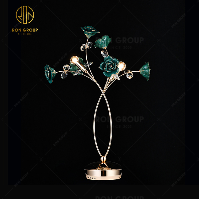 Wedding Decorative Table Lamp Hot selling Lighting For Restaurant Ceramic Flower Table Lamp