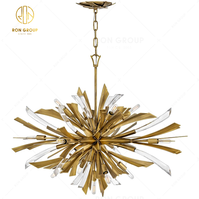 Luxury Modern Metal Pendant Lamp for Hotel Decoration Home Ceiling Light Living Room Chandelier