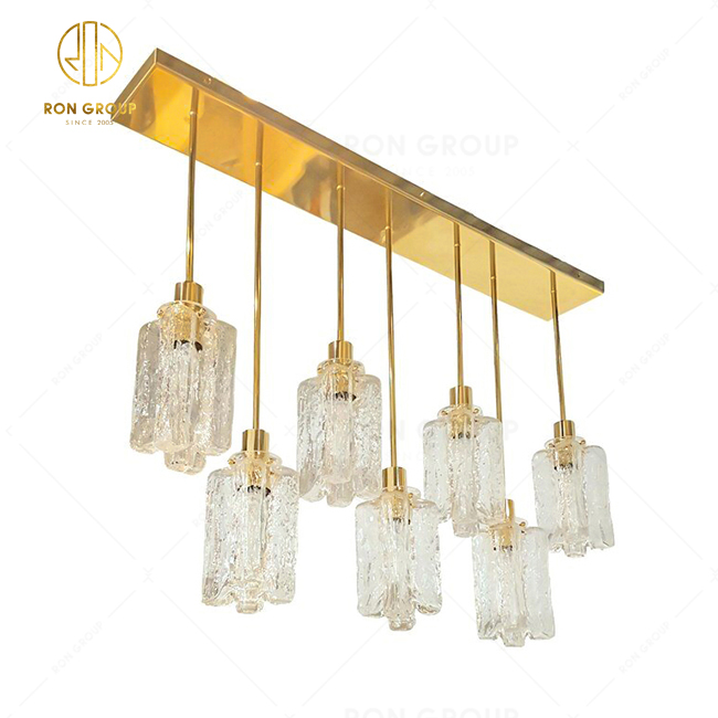 Six Lights Metal Pendant Light Hotel Lighitng Hanging Lamp House Lighting Crystal Chandelier