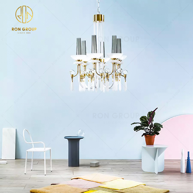 Classic Indoor Simple American Crystal Lighting Hotel Lighting Pendant Lamp Dining Room Crystal  Chandelier