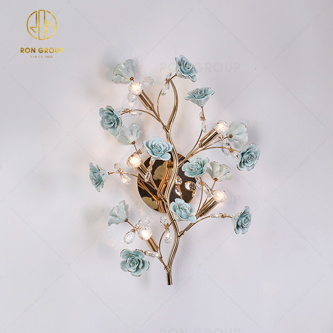 High Quality Wall Lamp Restaurant Decorative Lighting Ceramic Flower Wall Lamp