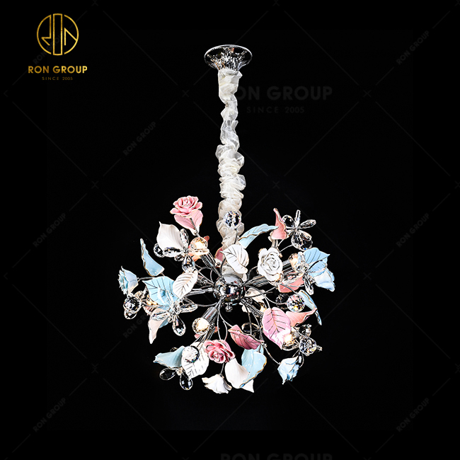 Decoration Modern Popular Ceramic Flower Light Hot Sale High Quality Ceramic Light 