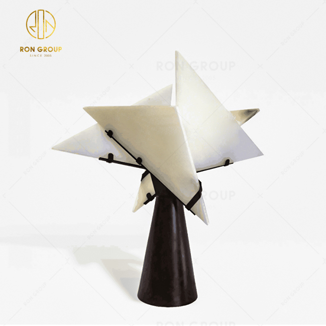 Creative Fashion Marble White Piece Metal Base Lighting Table lamp For Hotel or Home Table Light