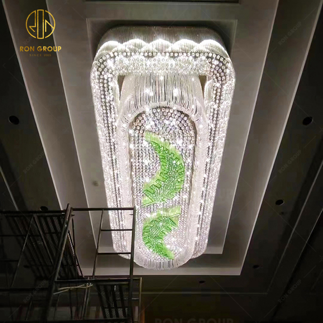 Modern Design Customized Decoration Crystal Project Big Hotel Lobby Chandelier Ceiling Hotel Lighting