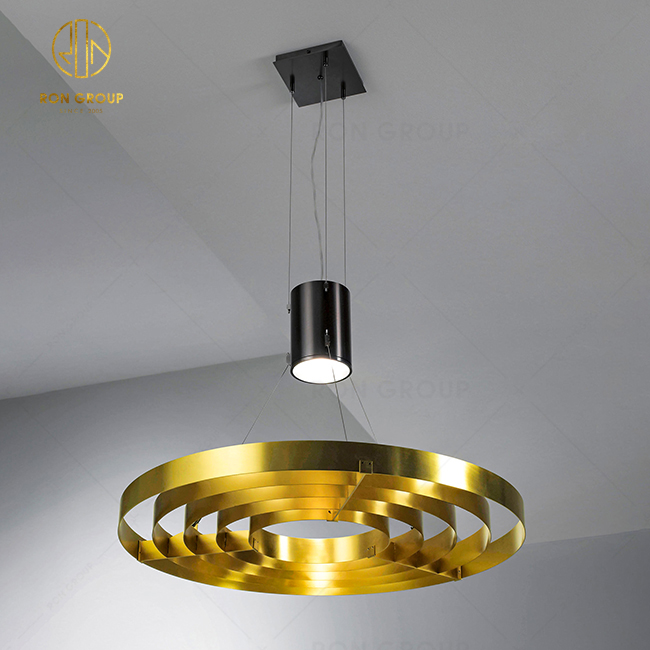 Modern European Design LED Light Source Metal Chandelier Luxury Hotel Lighting Dining Room Pendant Lamp 