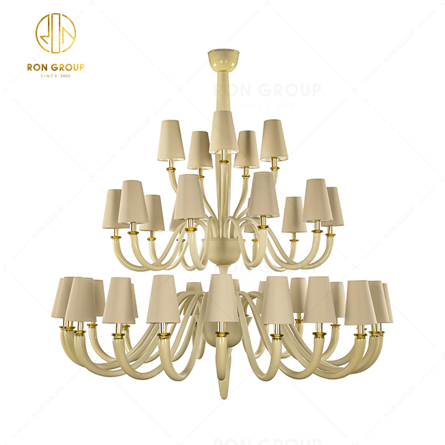 Multiforme Decor Glass Pendant Light Grey Classic Chandelier Traditional With Lampshades Hotel Lighitng Pendant Lamp