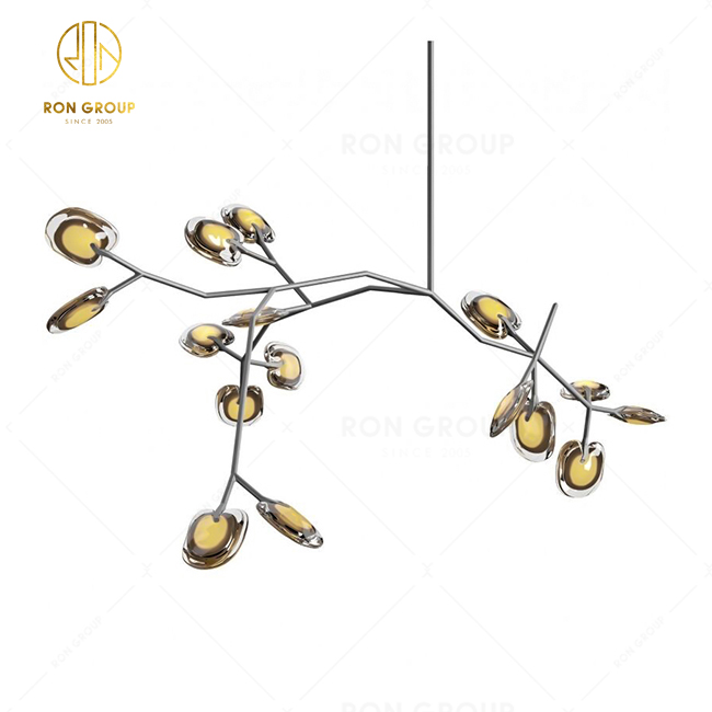 Modern Minimalist Light Fancy Hotel Restaurant Glass Chandelier Nordic Designer Creative Living Room Ins Pendant Lamp