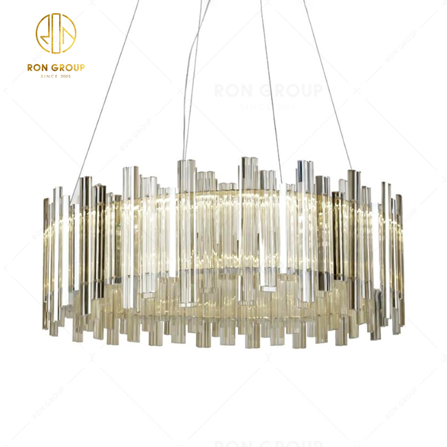 Attractive Post Modern Villa Hanging Chandelier Glass Crystal Luxury Light Pendant Lamp Hotel Lighting