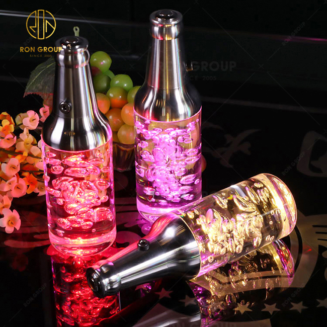 Decorative Rechargeable LED Bottle Shape Table Night Lights Restaurant Touch Dimmer Table Lamp For Wedding Decoration