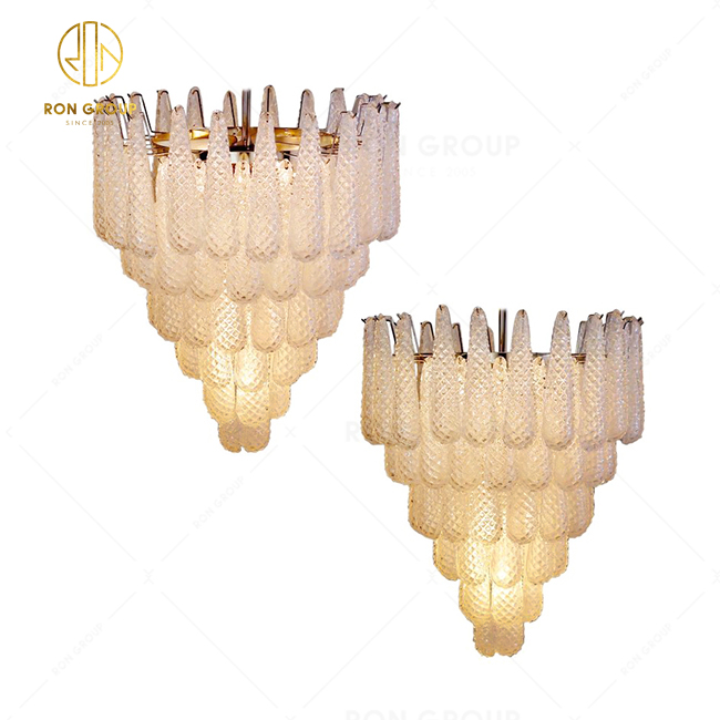 2021 New Design Crystal Chandelier For Ceiling Lamp Pendant Lamp Pineapple Shape Staircase Decoration