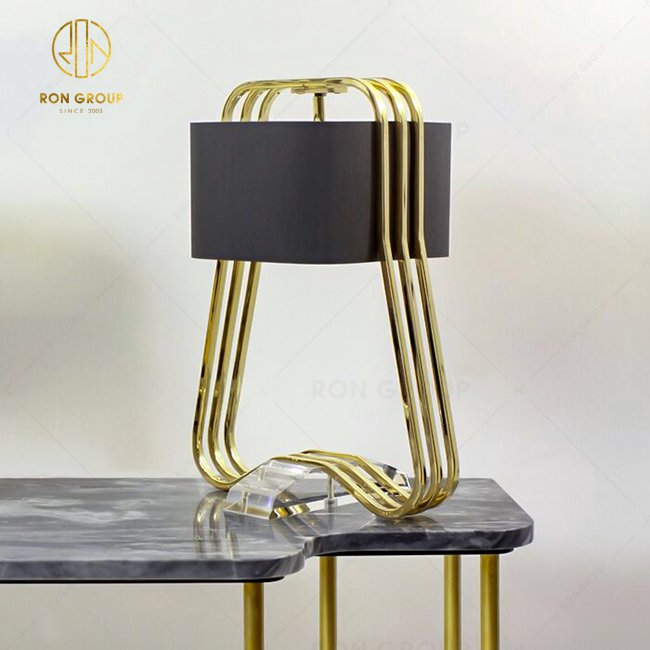 Contemporary Hotel Table Light Lamps Gold Luxury Modern Decorative Bedroom Bedside Table Lamp