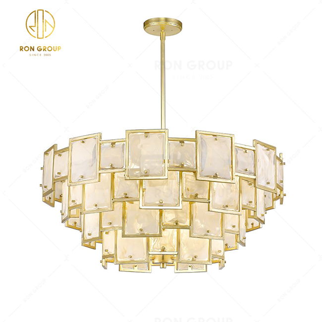 Italian Design Hot Sale Crystal Chandelier Modern Pendant Lamp Golden Metal Chandelier Hotel Lighting Living Room Decor