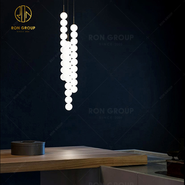 Glass Ball String of Beads Simple Style Pendant Lamp For Hotel Decorative Lighting Pendant Light