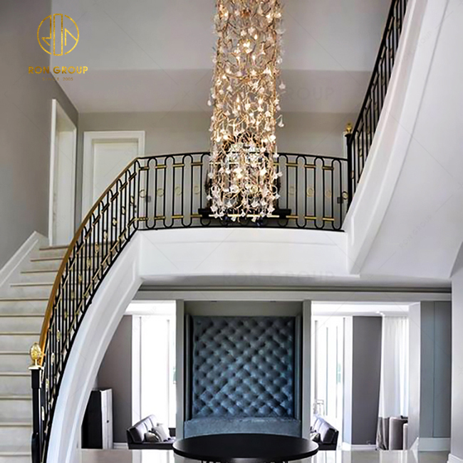  Luxury Copper Crystal Chandelier Ceiling Lamp Lighting For Home Villa  Stairs Light Living Room Lighting