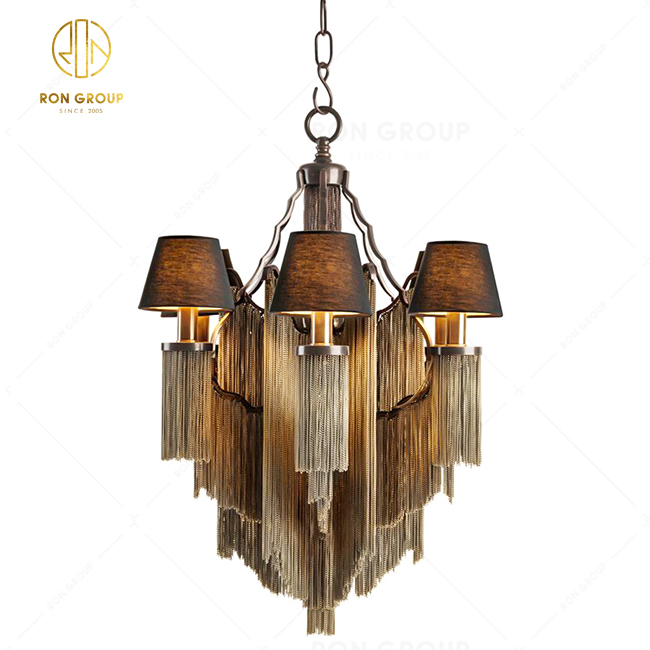 Comfortable New Design 2021 Best Selling Hotel Decorative Metal Chain For Hanging Lamp Pendant Lamp