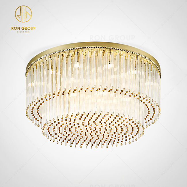 Modern Hotel Lighting Luxury Crystal Light Living room Nordic Simple Ceiling Lamp Round LED Lamps