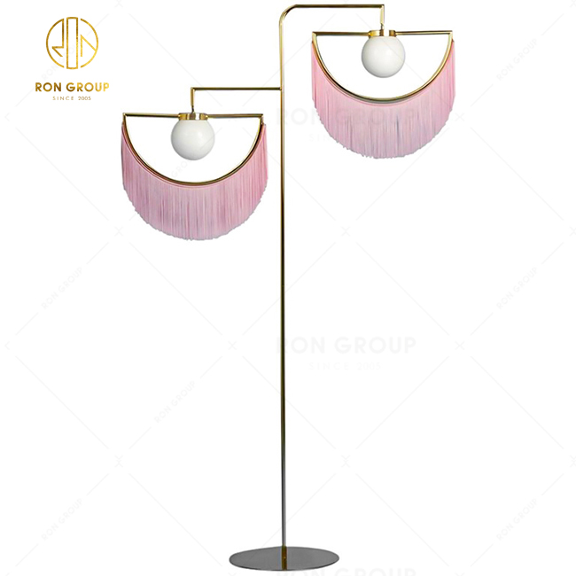 Tassel Floor Lamp Post Modernist Style with Fringes hotel Decoration Led Floor Lamps Pink Tassel Floor Lamp