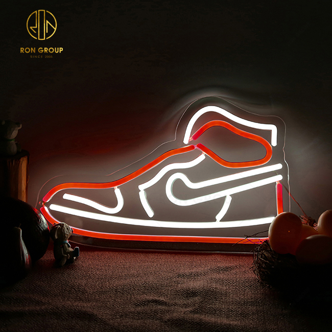 China Manufacture Shoe Logo Neon Flex Light Electric Decor Led Custom Neon Sign Wall Decor