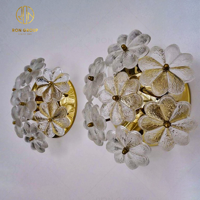 New Creative Flower Shape Wall Lamp Modern Luxury Decorative Wall Lighting For Home Hotel Decor