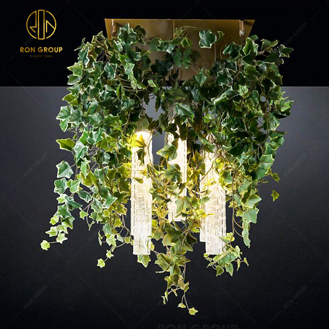 Home Decorative Ceiling Light Hanging Lamp For Dining Room Plant Light Led Lamp Leaf Chandeliers