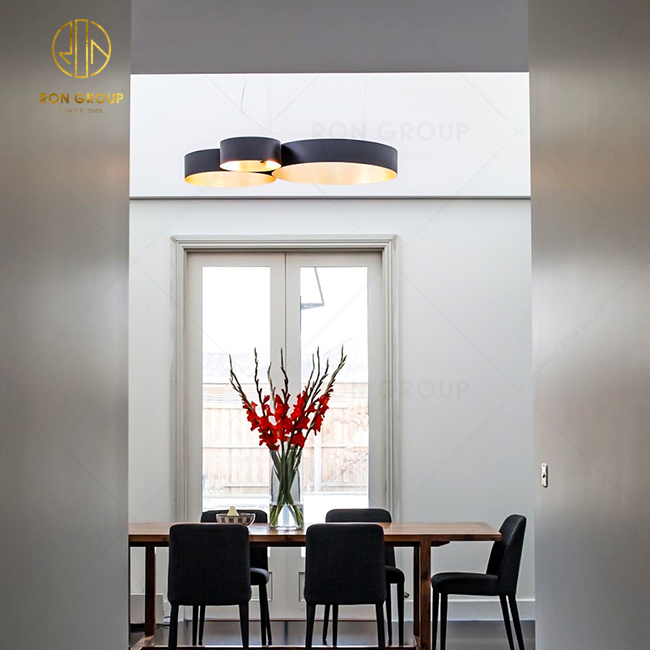 Round Suspending Led Lighting Fixtures Ring Pendent Lamp Modern For Dining Room Hanging Ceiling Light