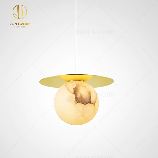 Postmodern Hanging Lighting Living Room Chandeliers Personality Golden Glass Ball Pendant Lights For Home Decor 