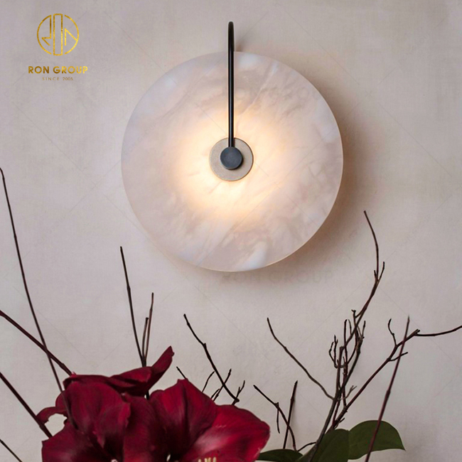 Home Decor Marble Wall Lamp for Bedroom Luxury Design Indoor Lamp Modern Marble Lighting Wall Sconce