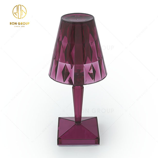 Wholesale New Modern Acrylic Colorful Diamond LED Rechargeable Touch Table Lamp Restaurant Table Light 