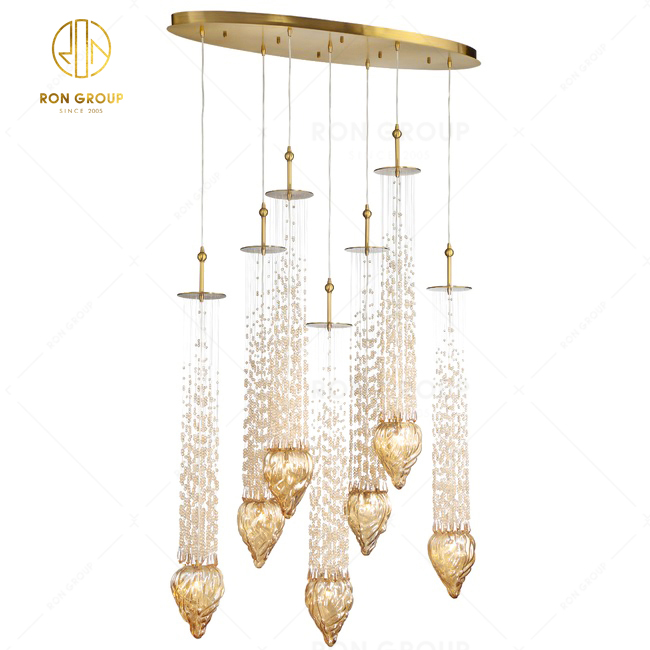 Indoor Luxury Pendant Light Led Crystal Hanging Lamp Living Room Hall Ceiling Lighting Chandelier Ceiling Lamp