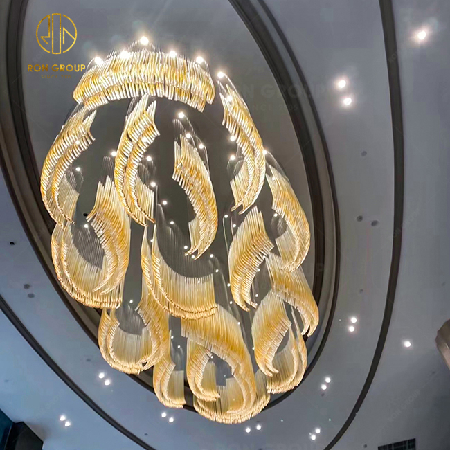 Contemporary Luxury LED Chandelier Crystal Ceiling Lamp Chandelier Pendant Lamp For Hotel Lobby Project Lighting