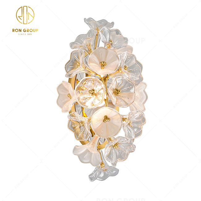 Hot Sale Wall lighting Fancy Petunia Flower Design Wall Lamp Hotel Lighting Wall Sconces Light 