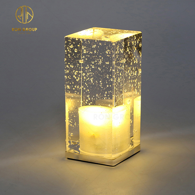 Rechargeable Lamp Light Cordlessled Table Lamp Dimmable Restaurant Hotel Home Luxury Crystal Table Lamp