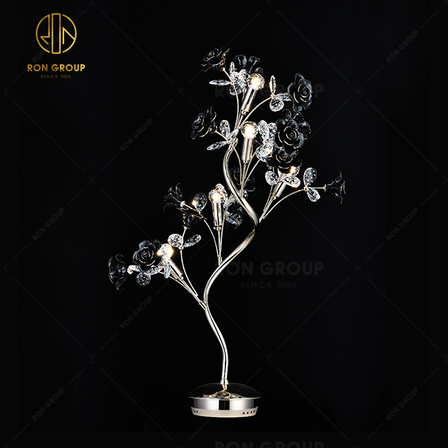 Romantic Table Lamp High Quality China Manufacturer Ceramic Flower Light Table Lamp