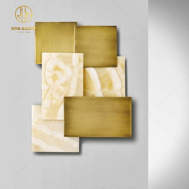 Factory Wholesale Modern Brass Wall Lamp LED Luxury Decorative Marble Wall Lamp For Hotel Lighting